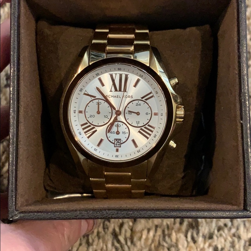 Gold and rose gold Michael kors watch
